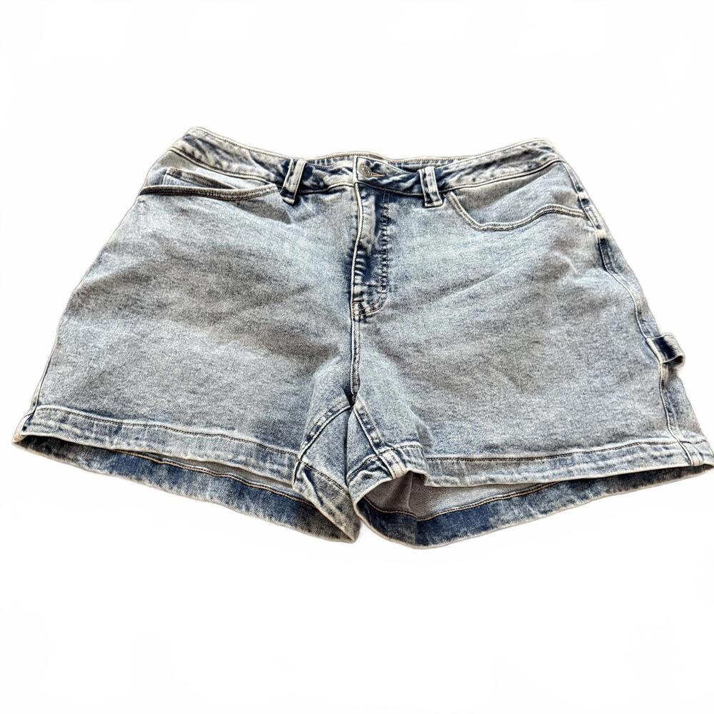 Womens A&V Denim Shorts Size 17 Blue High Rise Vintage Style Casual